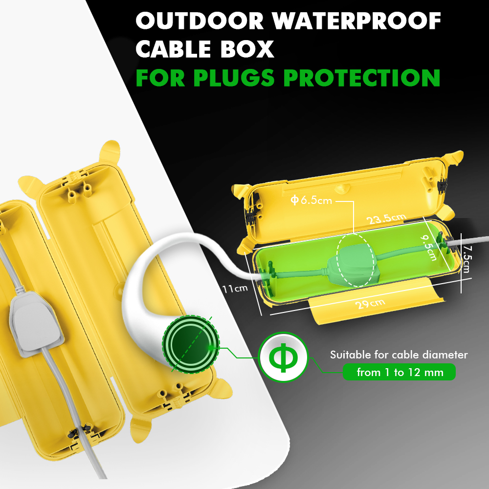 กล่องครอบสายไฟต่อพ่วงสำหรับใช้ - Outdoor Power Strip Weatherproof บทวิจารณ์และราคา