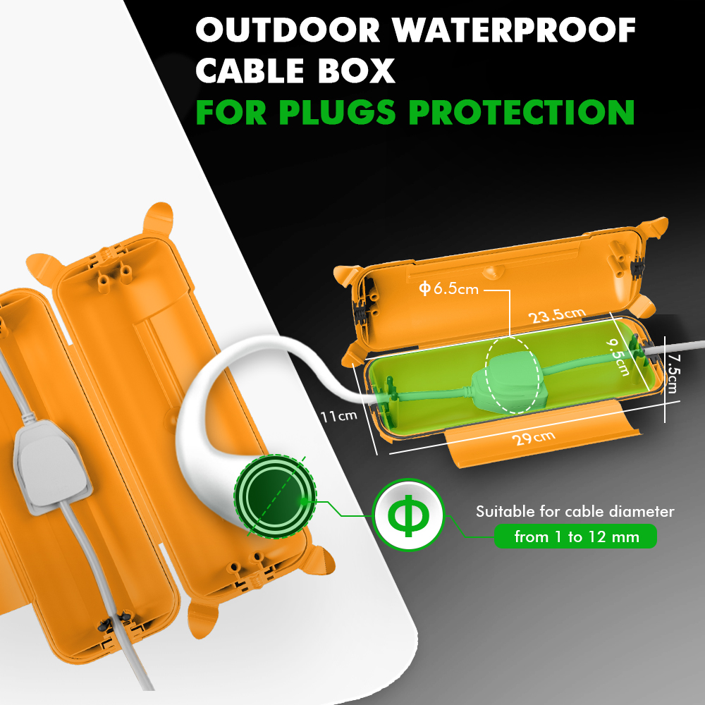 กล่องครอบสายไฟต่อพ่วงสำหรับใช้ - Outdoor Power Strip Weatherproof บทวิจารณ์และราคา
