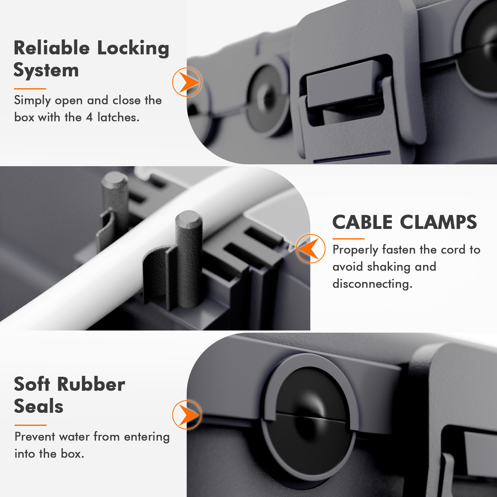 กล่องเชื่อมต่อกันน้ำสำหรับใช้ง - Outdoor Power Strip Weatherproof บทวิจารณ์และราคา