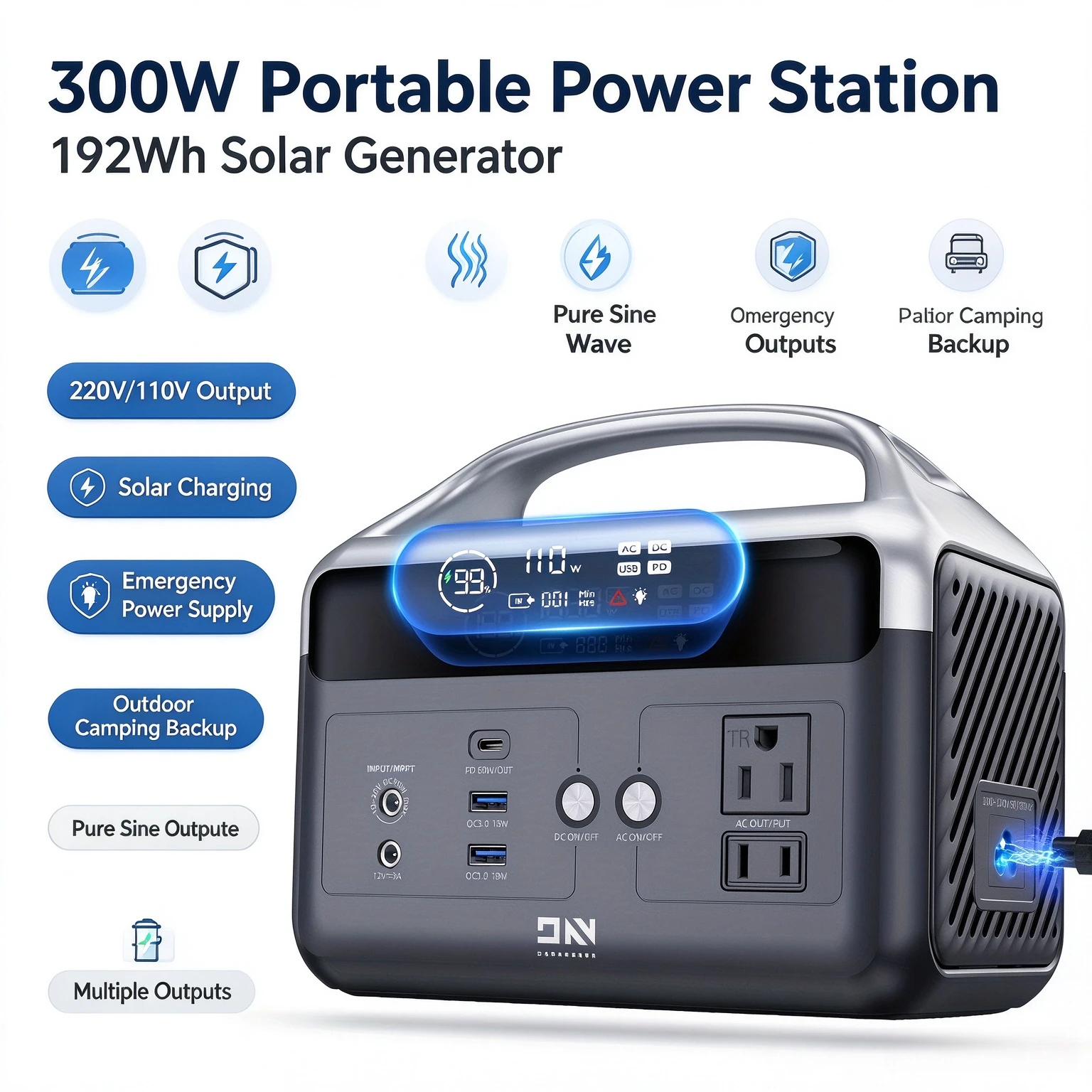 สถานีพลังงานแบบพกพา 300W 192Wh - Ac Outdoor Power บทวิจารณ์และราคา